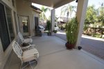 Large patio with gas BBQ